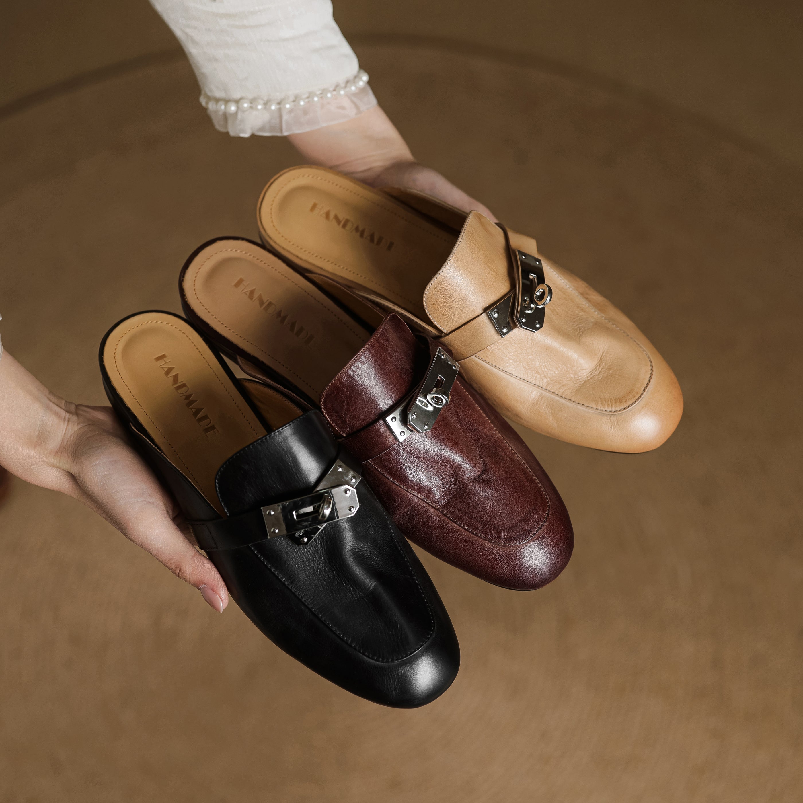 Dessa Genuine Leather Mules