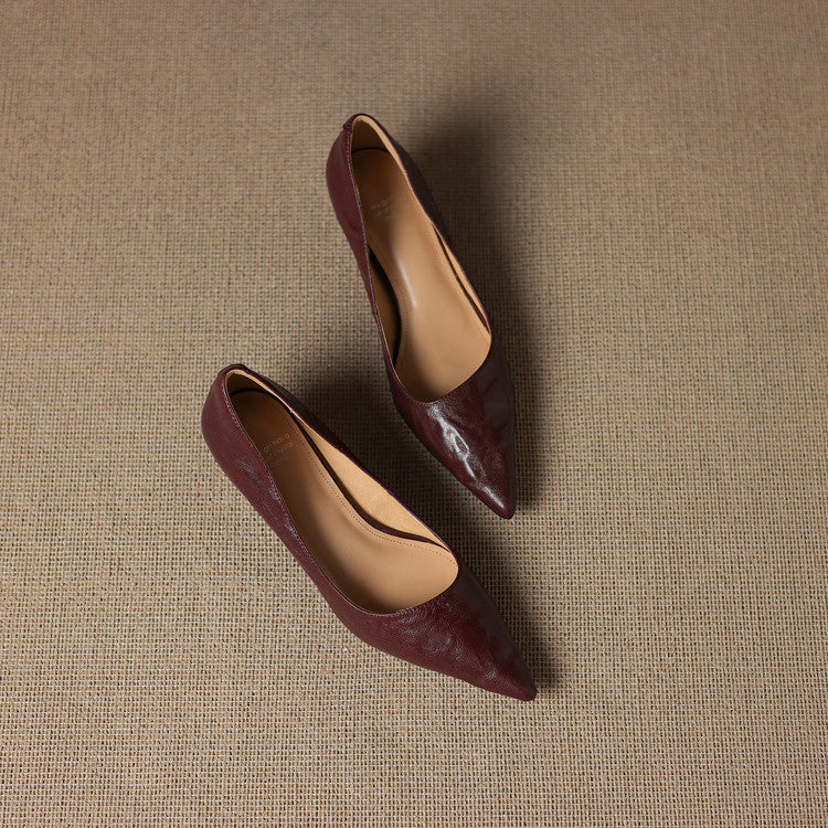 Elar Genuine Leather Heels