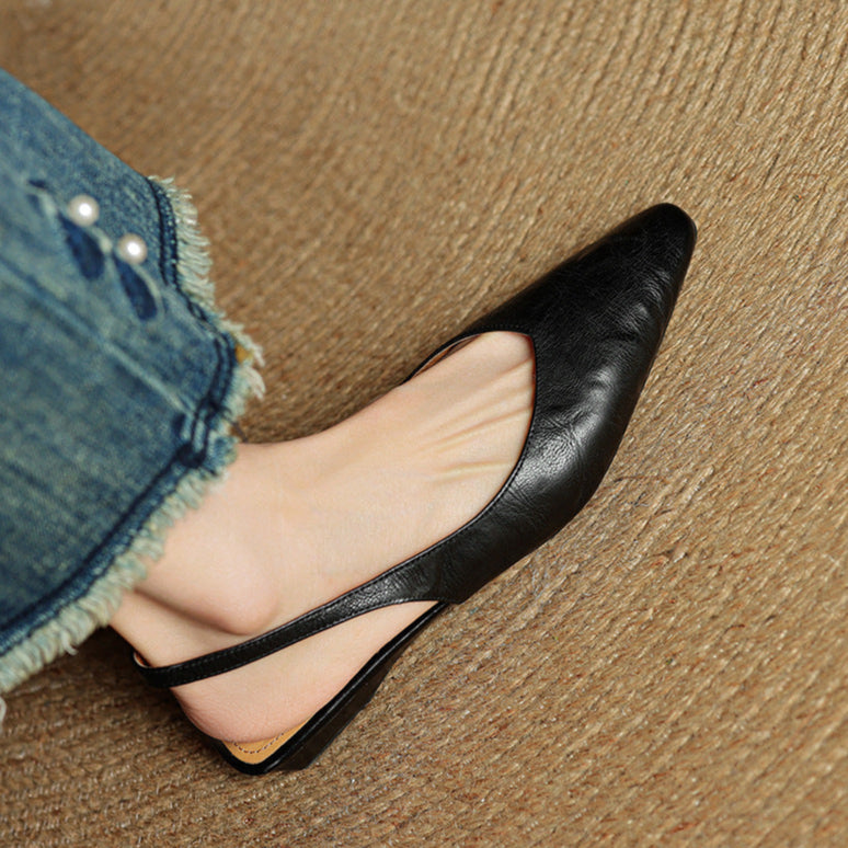 Amelie Genuine Leather Slingbacks