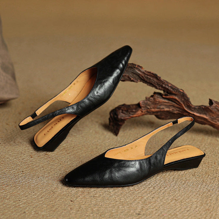 Amelie Genuine Leather Slingbacks