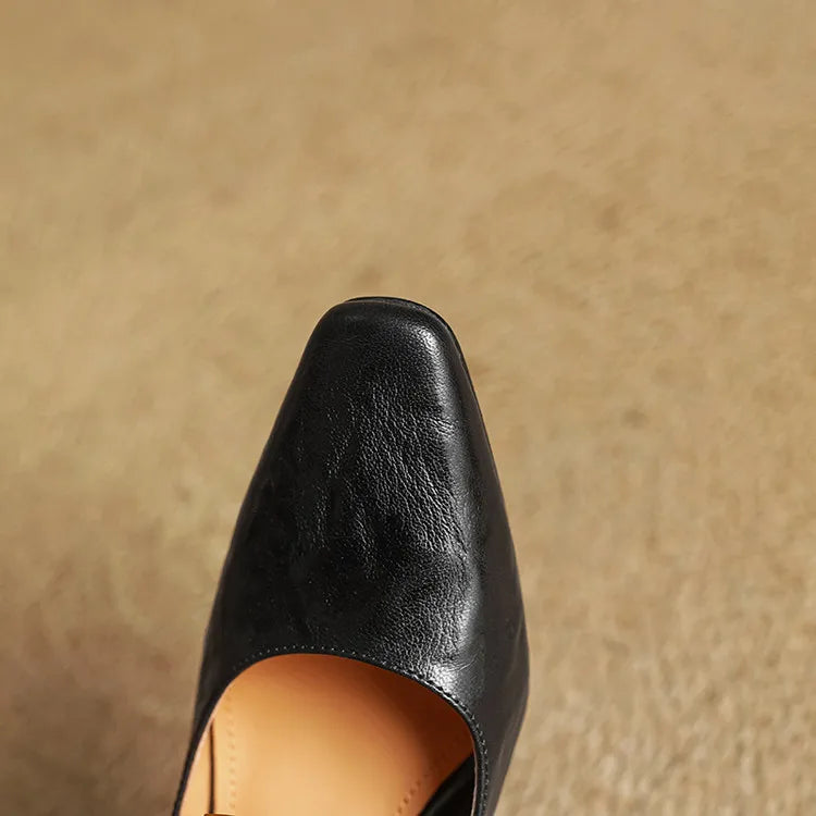 Naomi Genuine Leather Heels