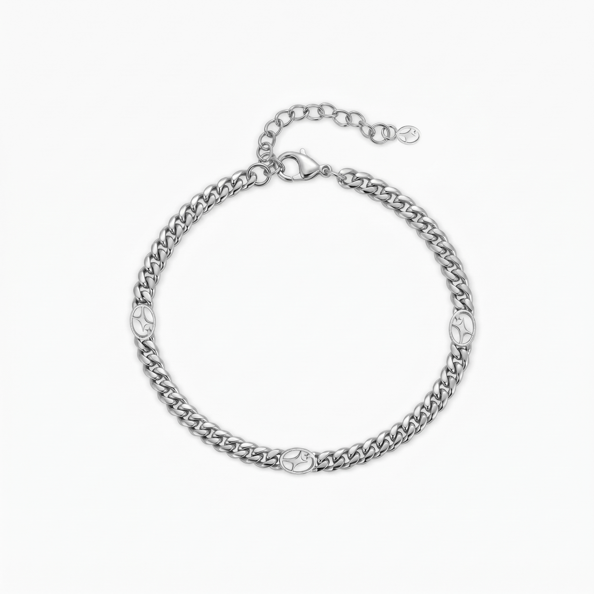 Bracelet Cuban link 4 mm Signature Argenté