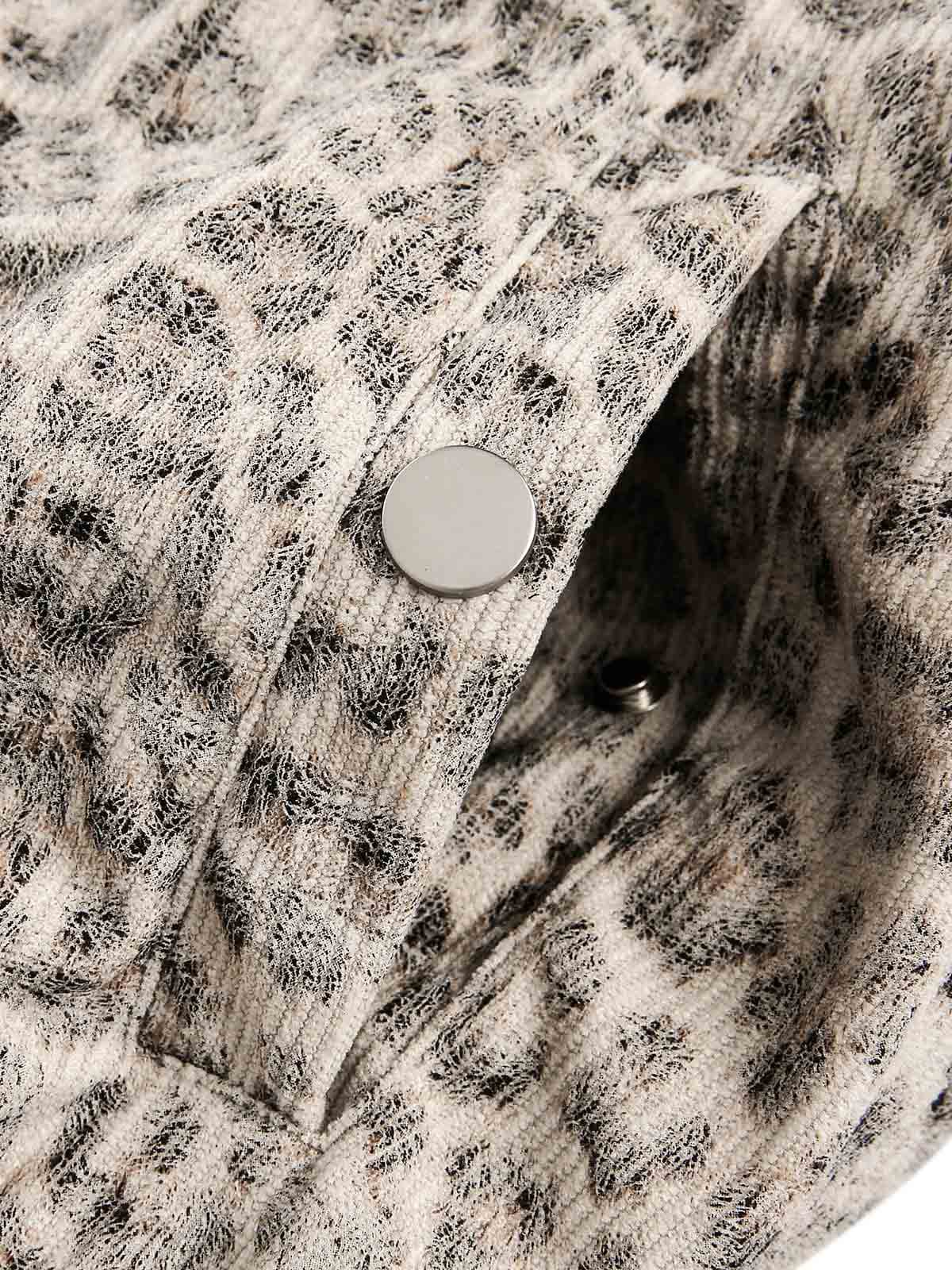 Cotton Cheetah Print Mink Fur Hooded Jacket - 2270