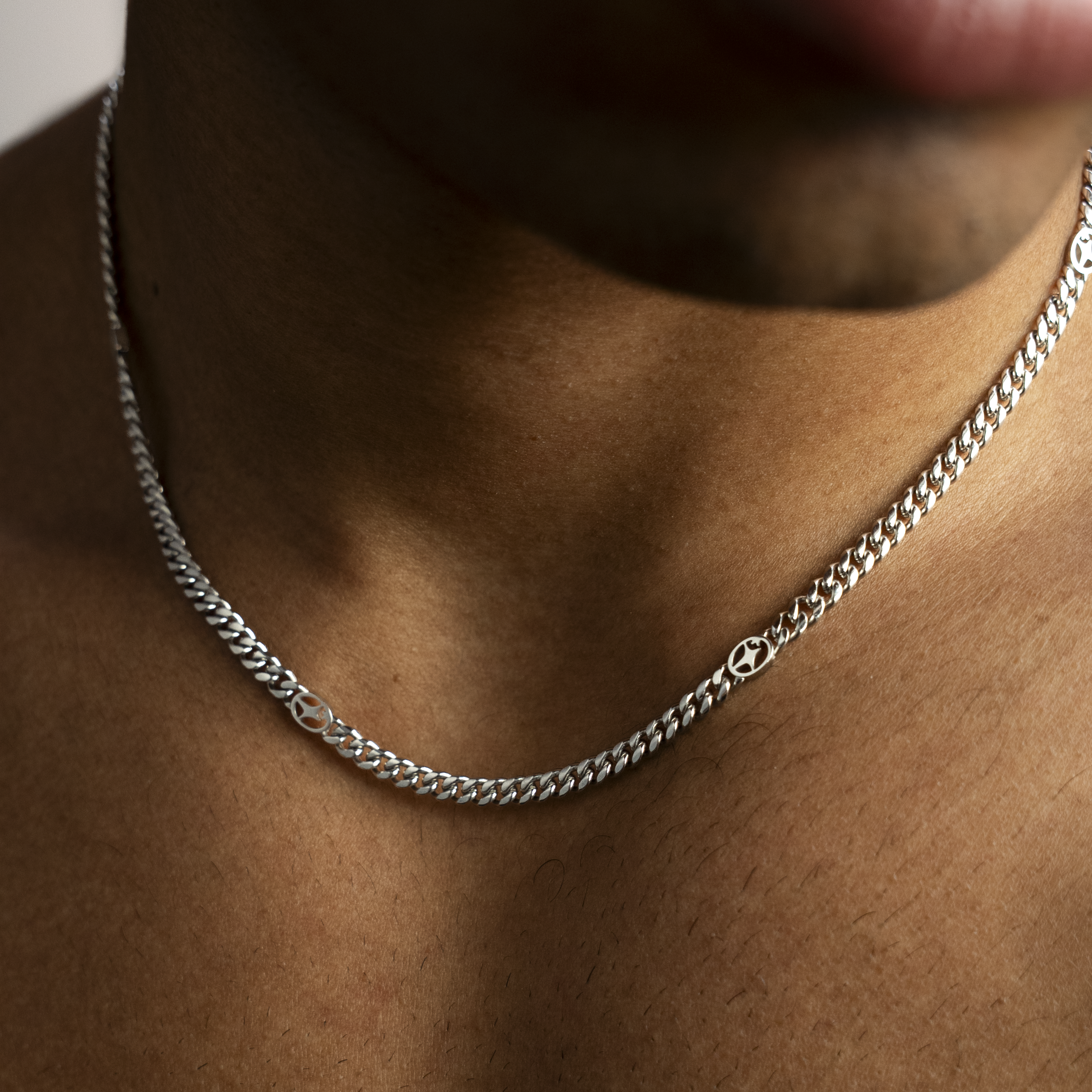 Chaîne Cuban link 4 mm Signature Argentée
