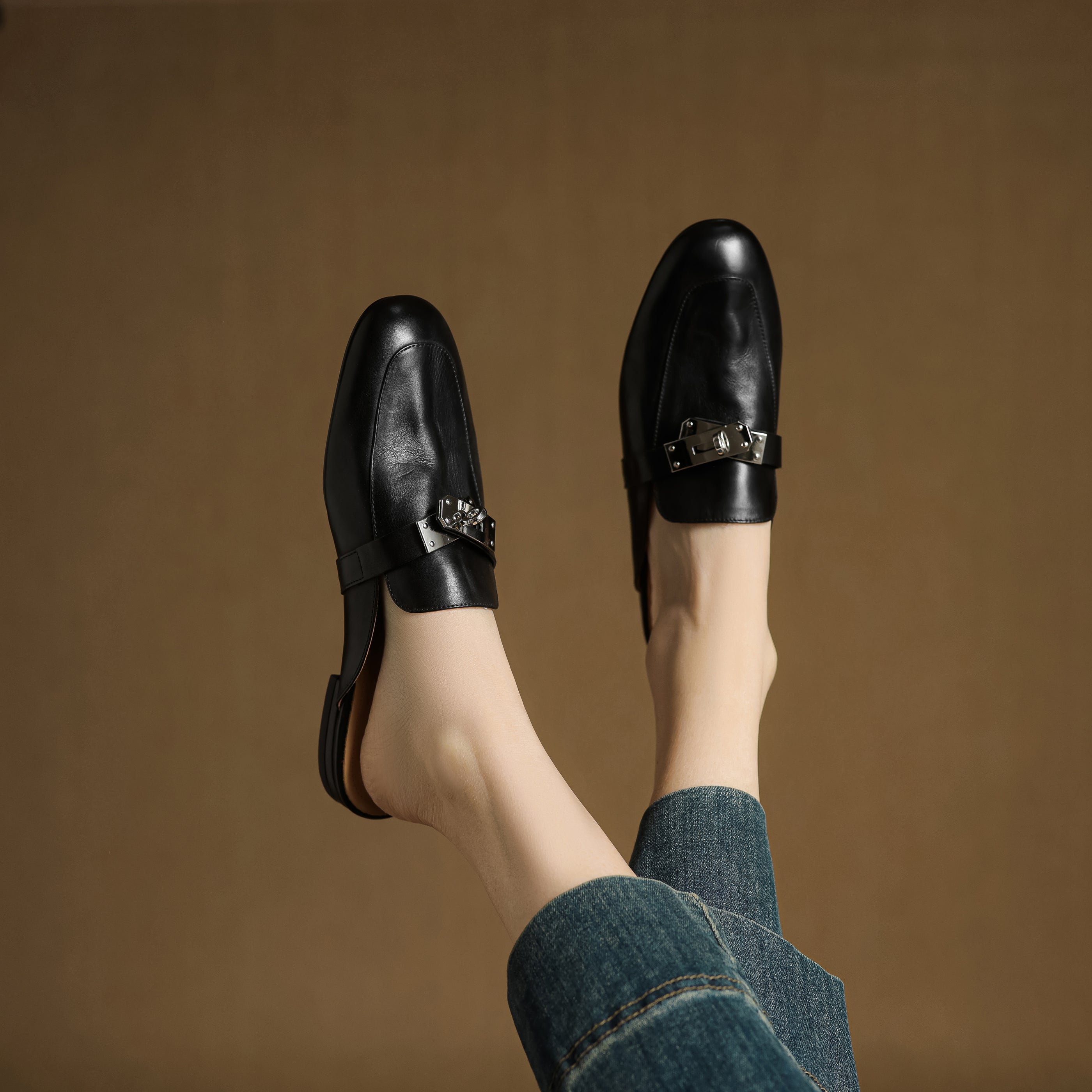 Dessa Genuine Leather Mules