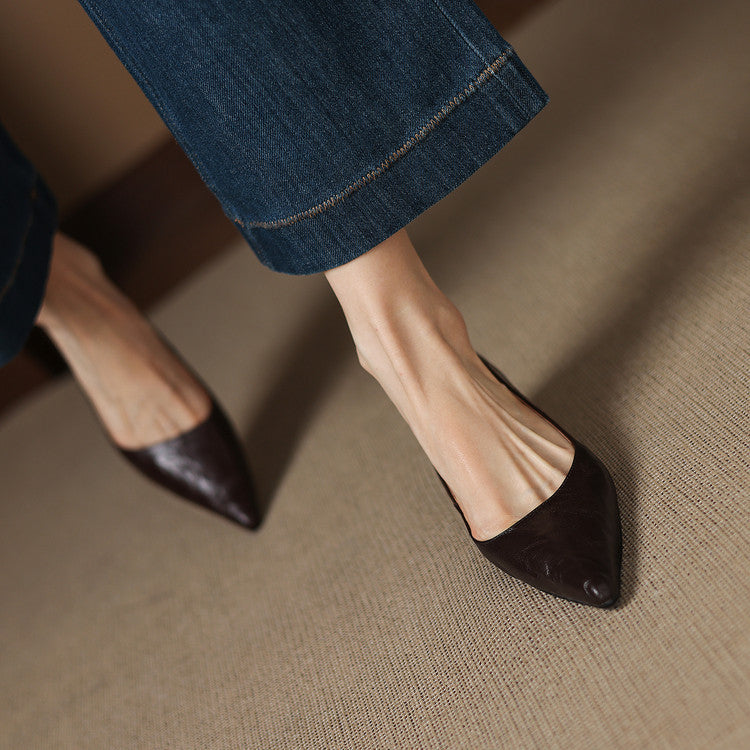 Elar Genuine Leather Heels