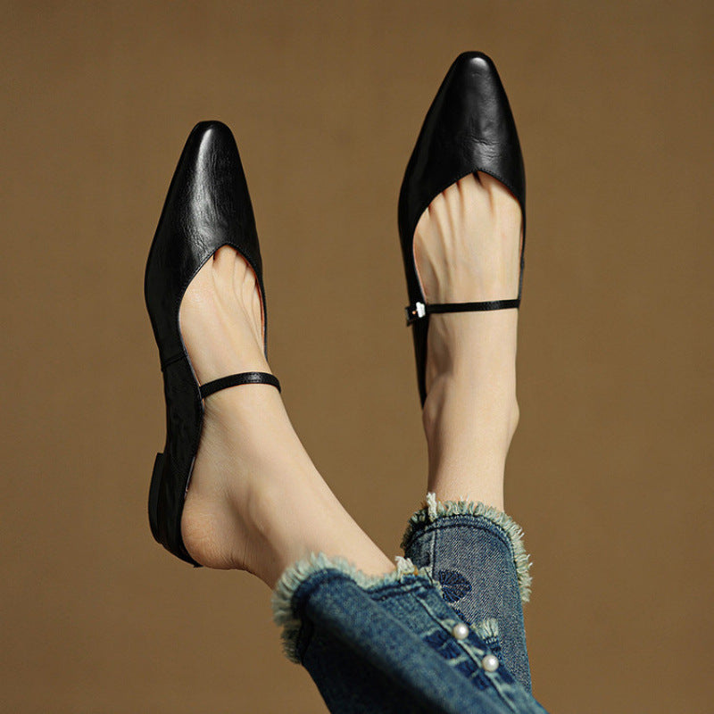 Serena Genuine Leather Mules