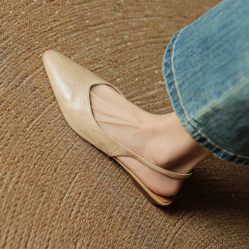 Amelie Genuine Leather Slingbacks