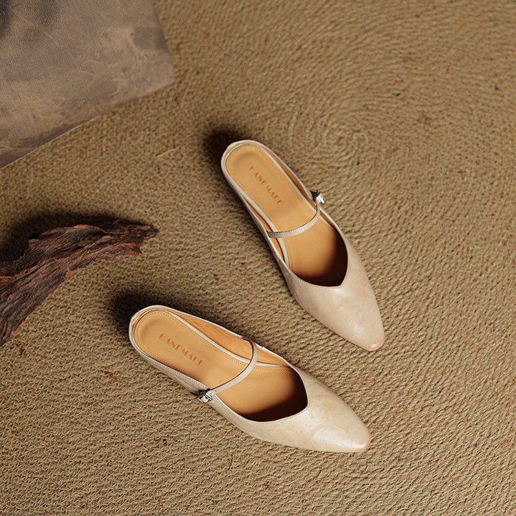 Serena Genuine Leather Mules