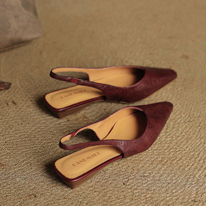 Amelie Genuine Leather Slingbacks