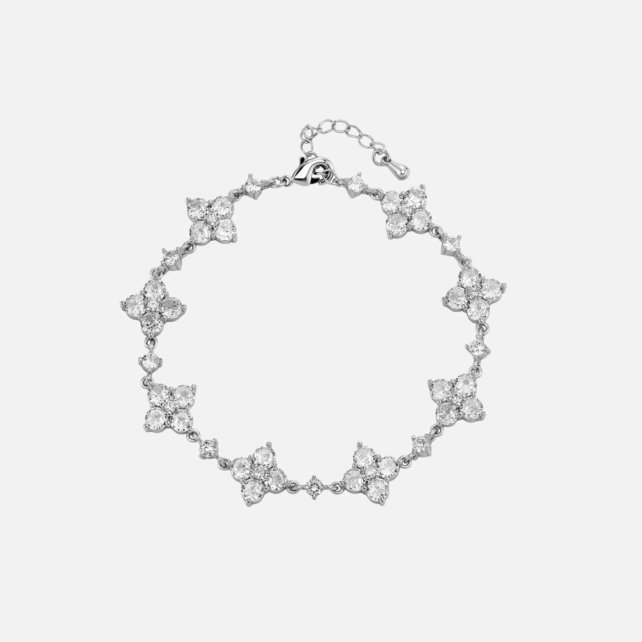 Star Clover Bracelet - Silver